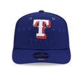 Blue baseball cap with Texas T logo, star pattern, adjustable snap back