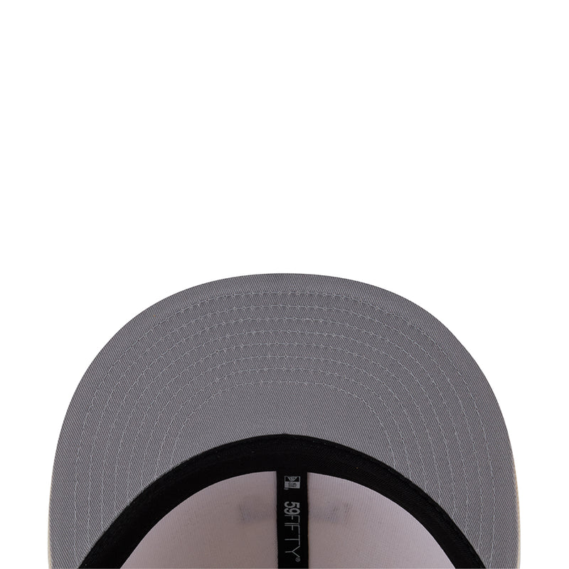 Dark gray baseball cap close-up with black inner band.