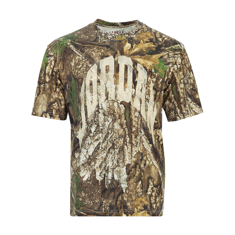 Men's crew-neck short-sleeve tee with Realtree camo all-over print