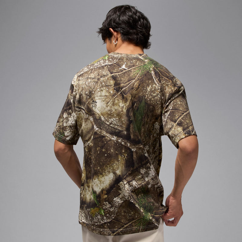 Men's crew-neck short-sleeve tee with Realtree camo back view
