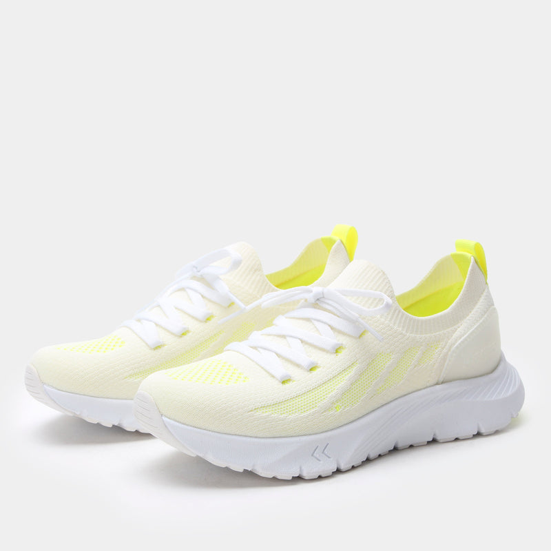 Regale Neon White Shoe | Alegria Shoes
