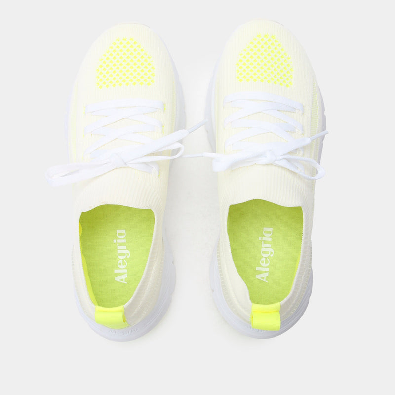 Regale Neon White Shoe | Alegria Shoes
