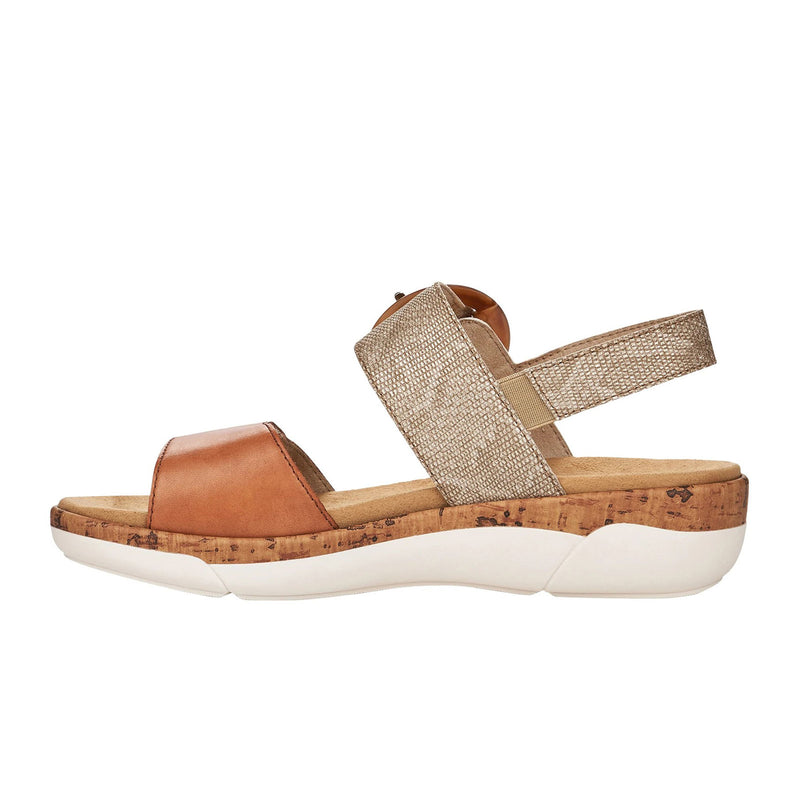 Remonte Jocelyn 53 Backstrap Sandal (Women) - Noccia/Lehm-Metallic Sandal - Backstrap - The Heel Shoe Fitters