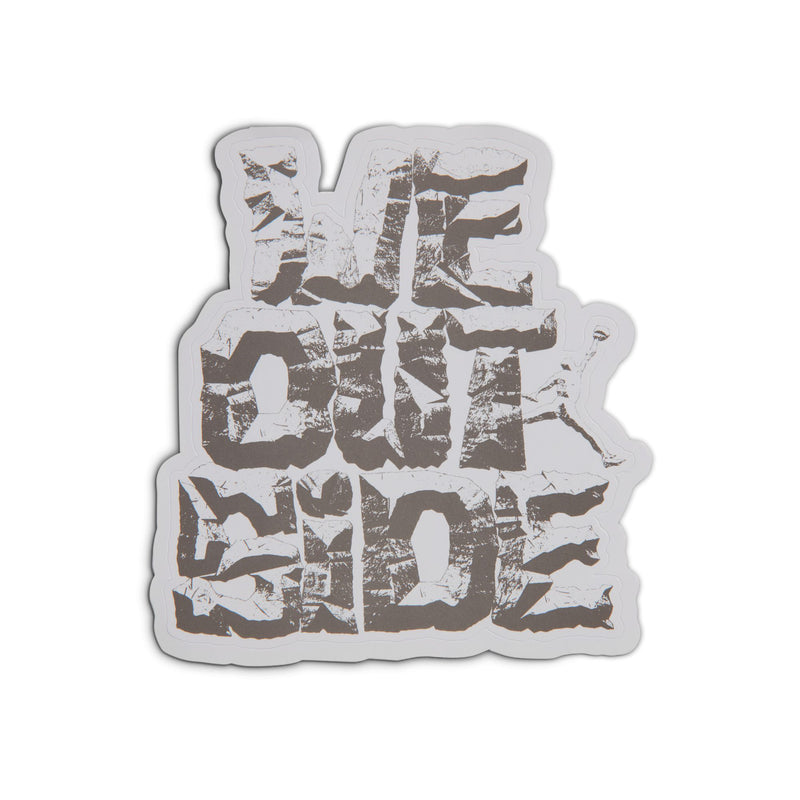 JORDAN logo sticker with distressed lettering on white backing