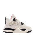 Kids low-top sneakers in sail and black with red accent and Air Jordan branding