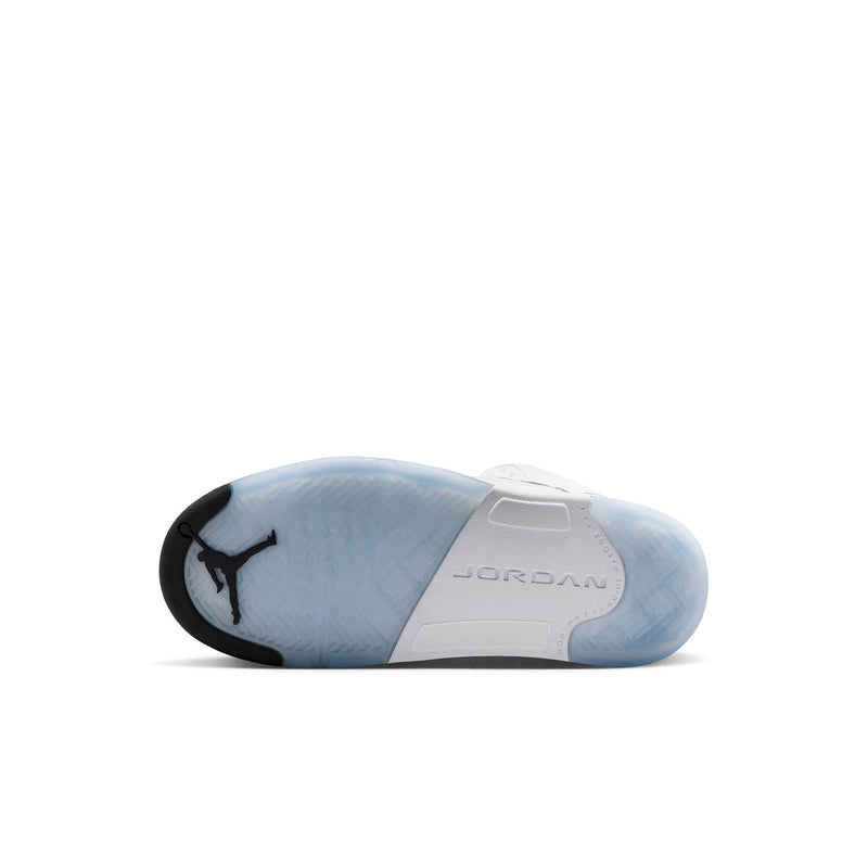 Kids sneaker outsole with black Jumpman mark and JORDAN text on heel