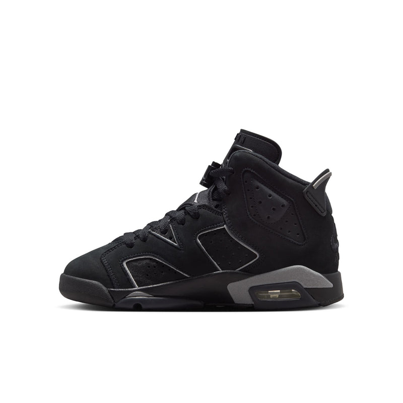 Youth black high-top sneakers with lace-up and padded ankle collar