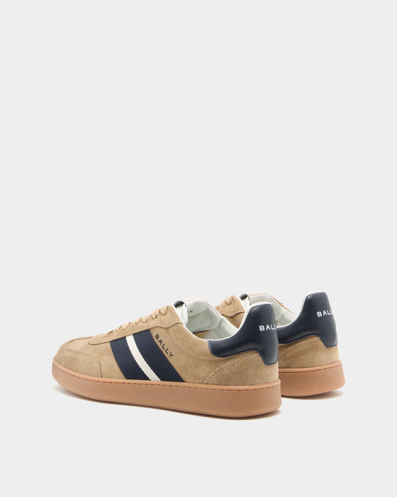 Retro Crest Sneaker in Brown Suede
