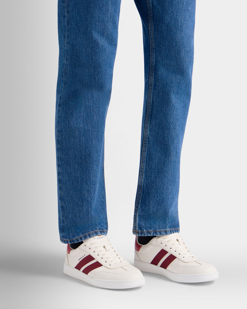 Retro Crest Sneaker in Ivory Leather