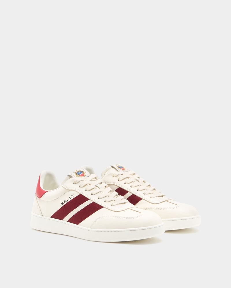 Retro Crest Sneaker in Ivory Leather