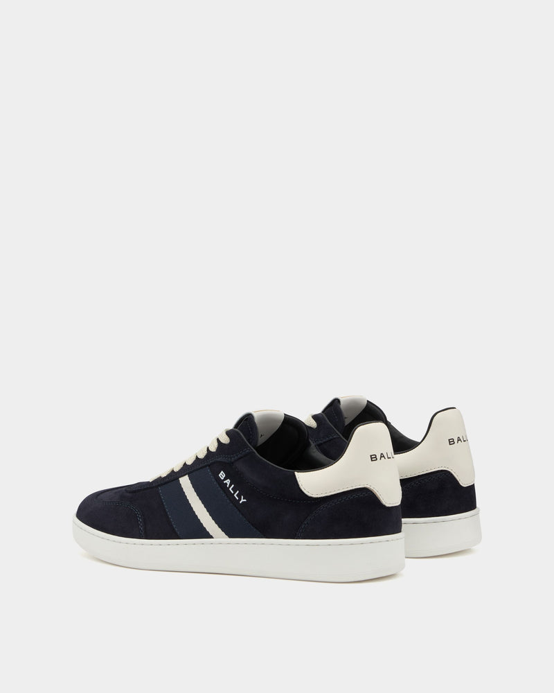Retro Crest Sneaker in Navy Blue Suede