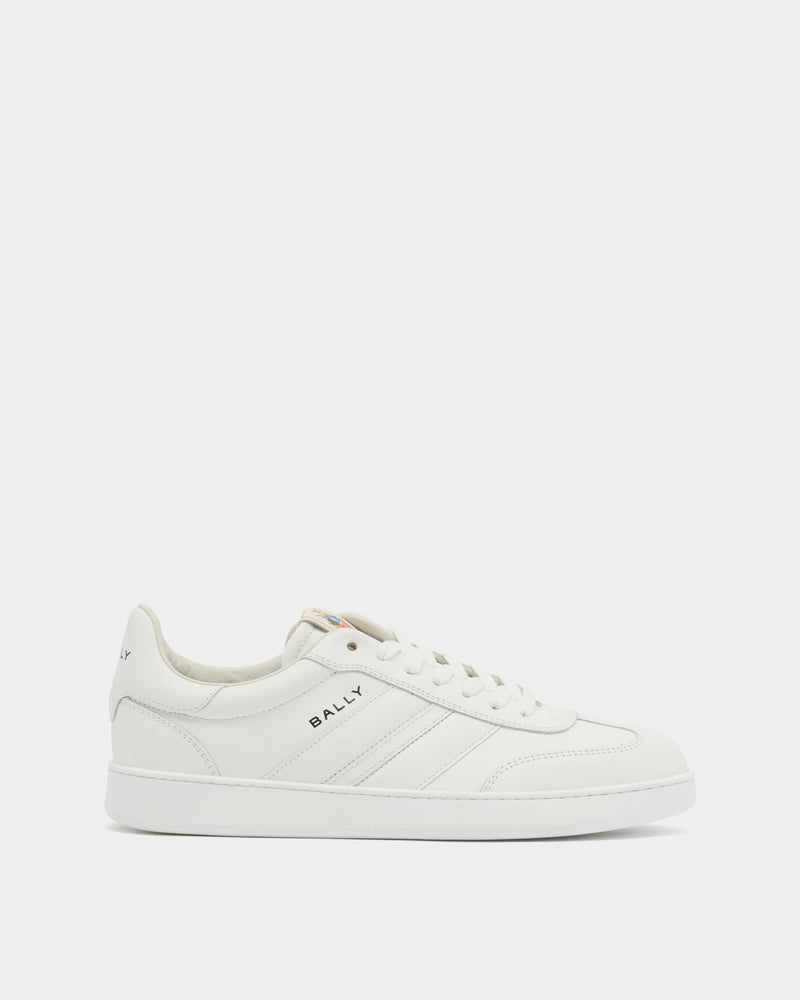 Retro Crest Sneaker in White Leather