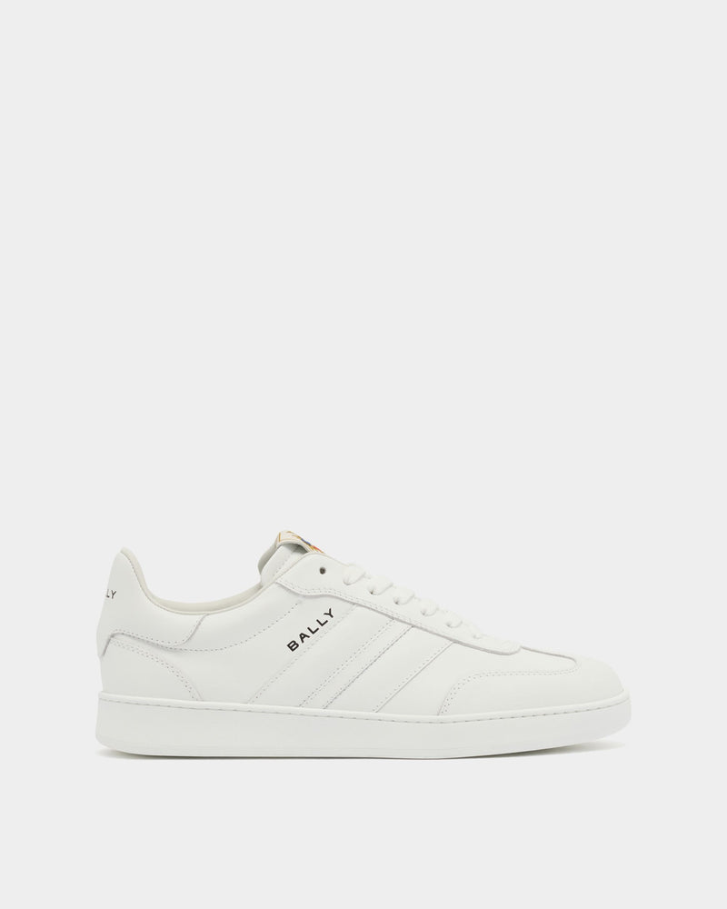 Retro Crest Sneaker in White Leather