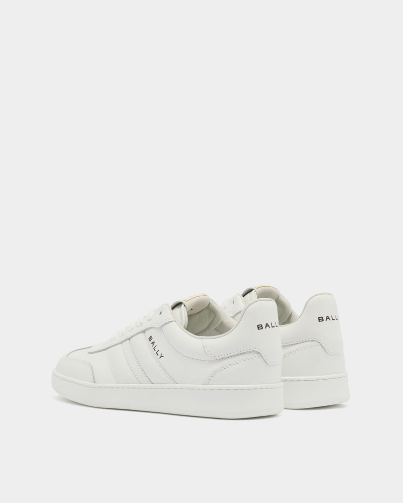 Retro Crest Sneaker in White Leather