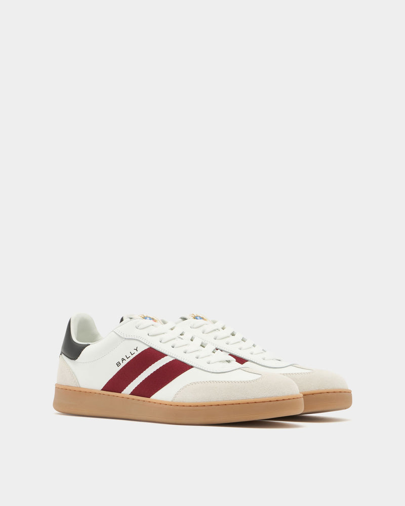 Retro Crest Sneaker in White Leather