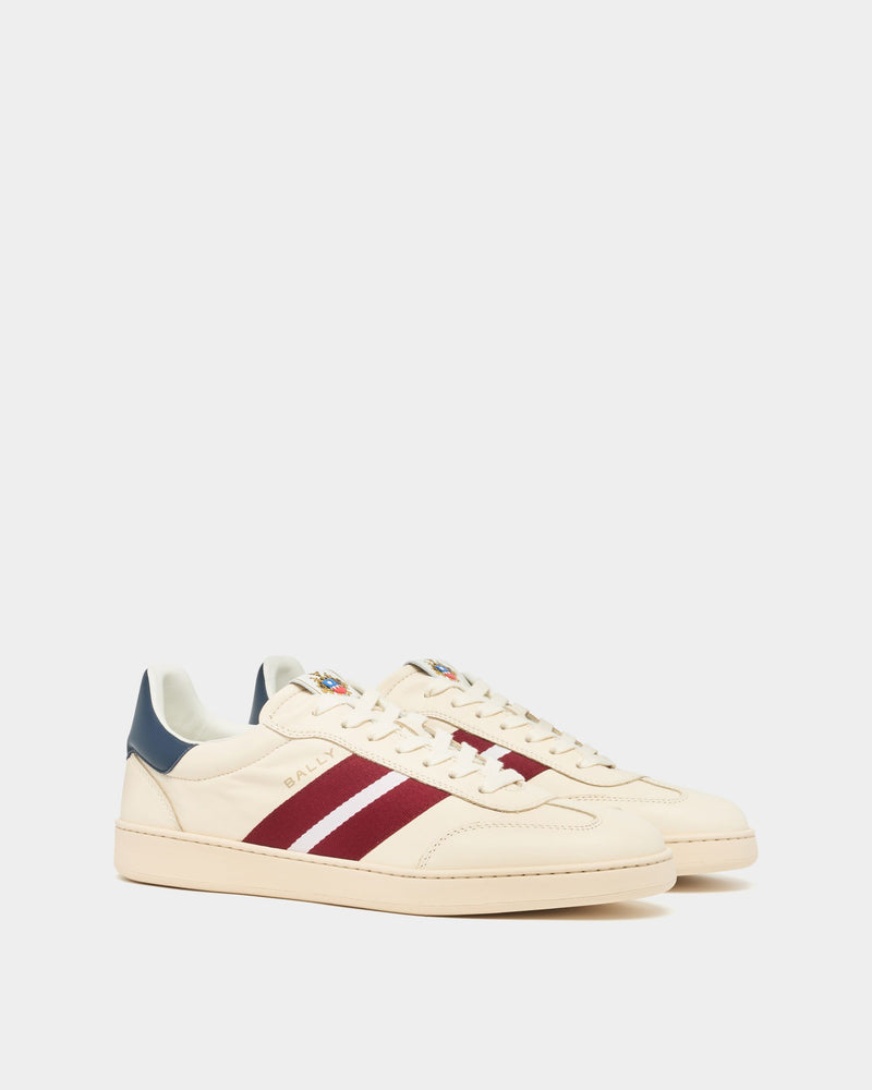 Retro Crest Sneaker in White Leather