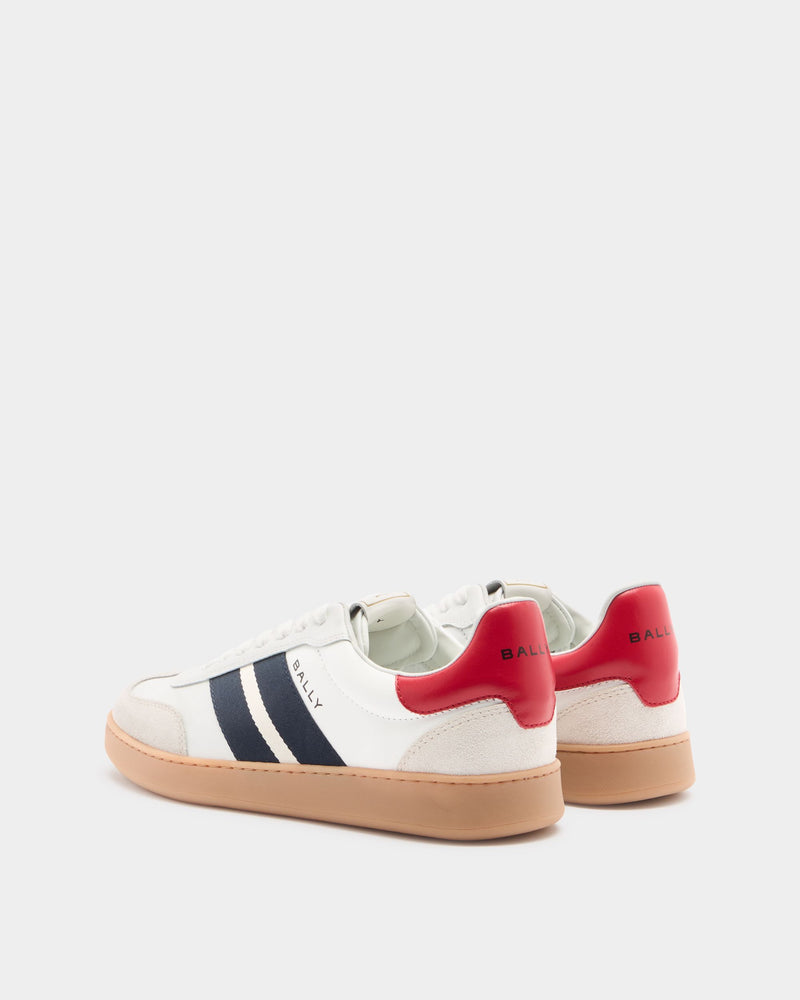 Retro Crest Sneaker in White Leather