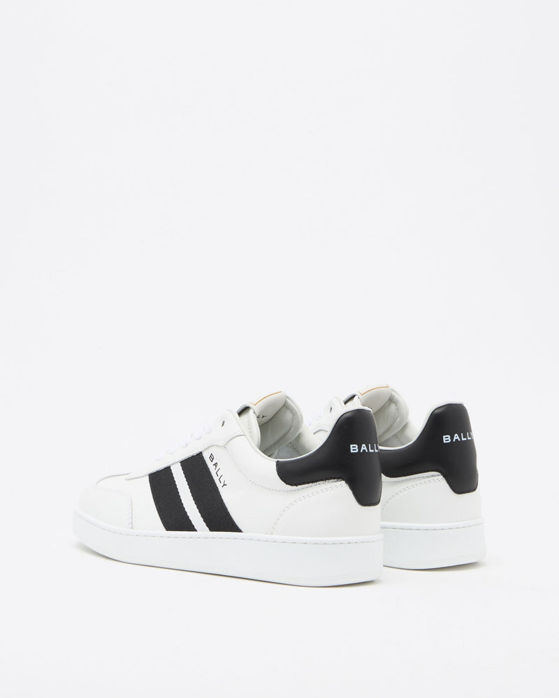 Retro Crest Sneaker in White Leather