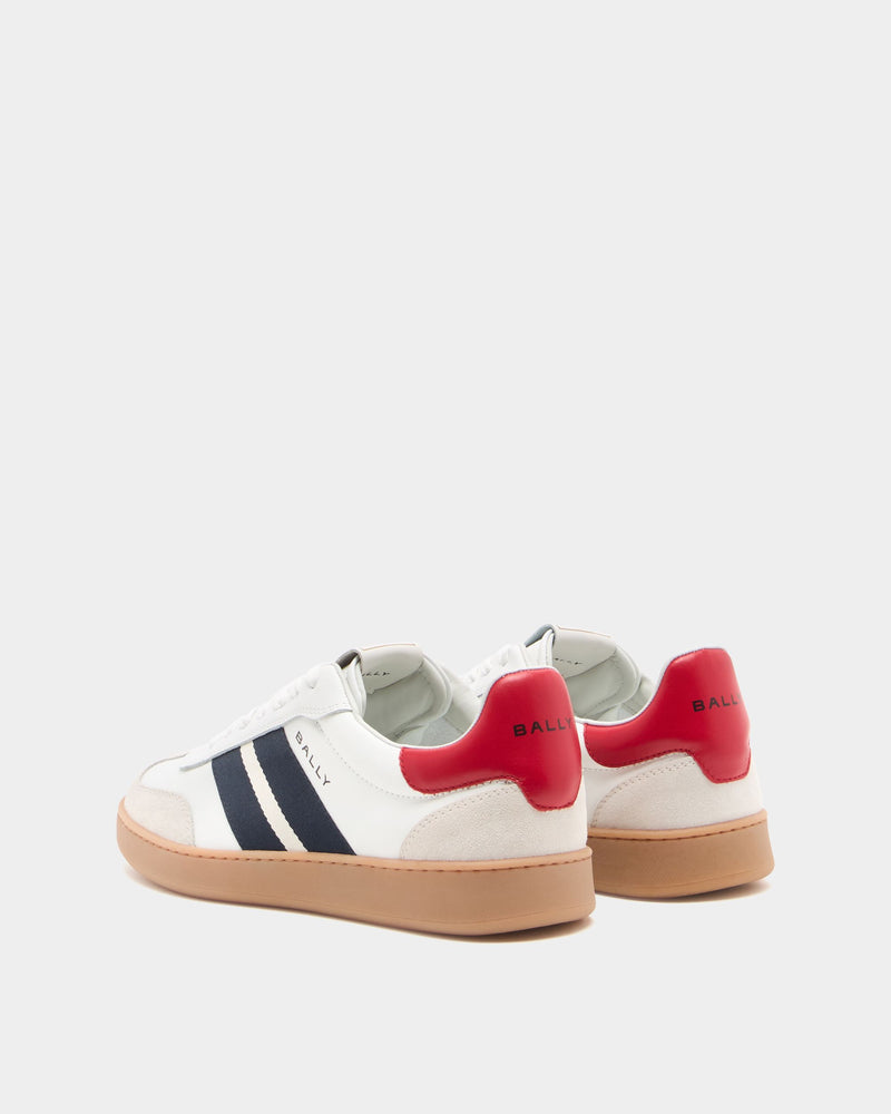 Retro Crest Sneaker in White Leather