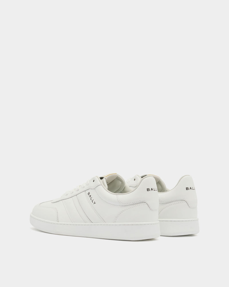 Retro Crest Sneaker in White Leather