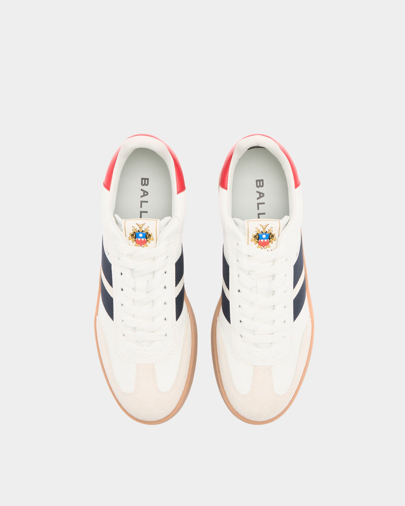 Retro Crest Sneaker in White Leather