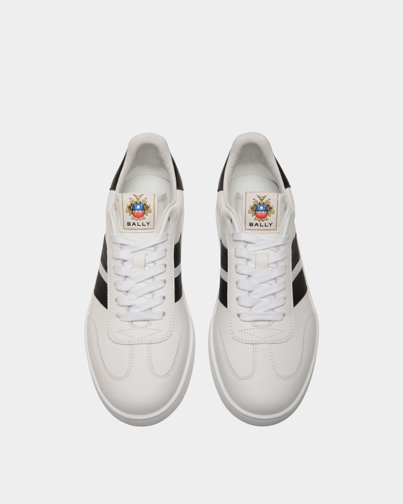 Retro Crest Sneaker in White Leather