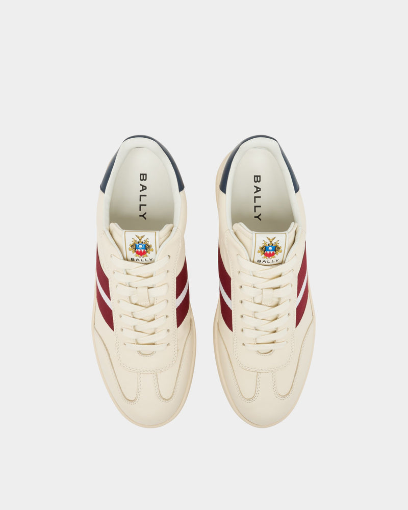 Retro Crest Sneaker in White Leather