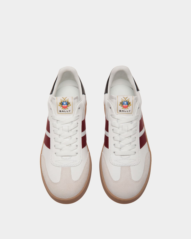 Retro Crest Sneaker in White Leather