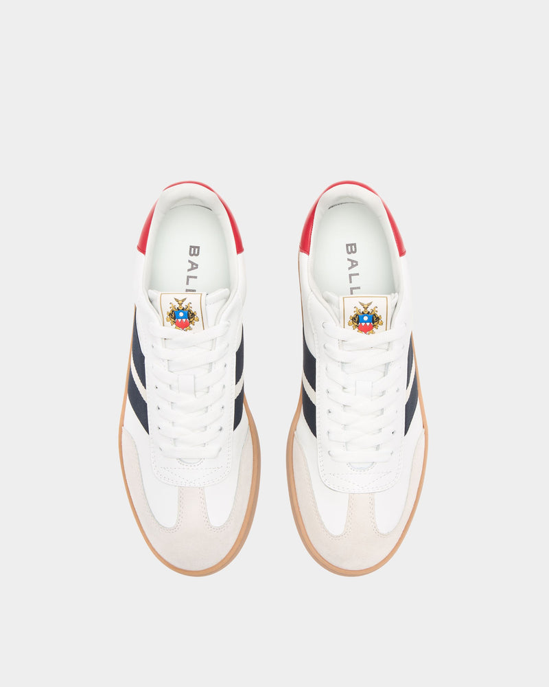 Retro Crest Sneaker in White Leather