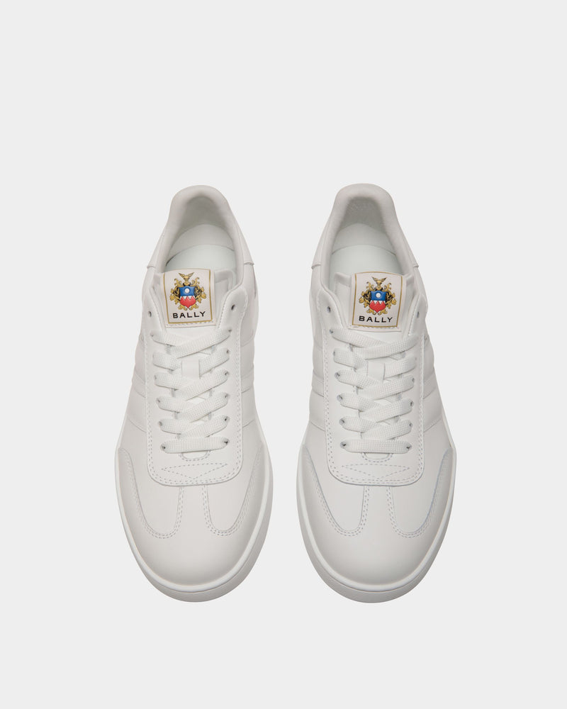 Retro Crest Sneaker in White Leather