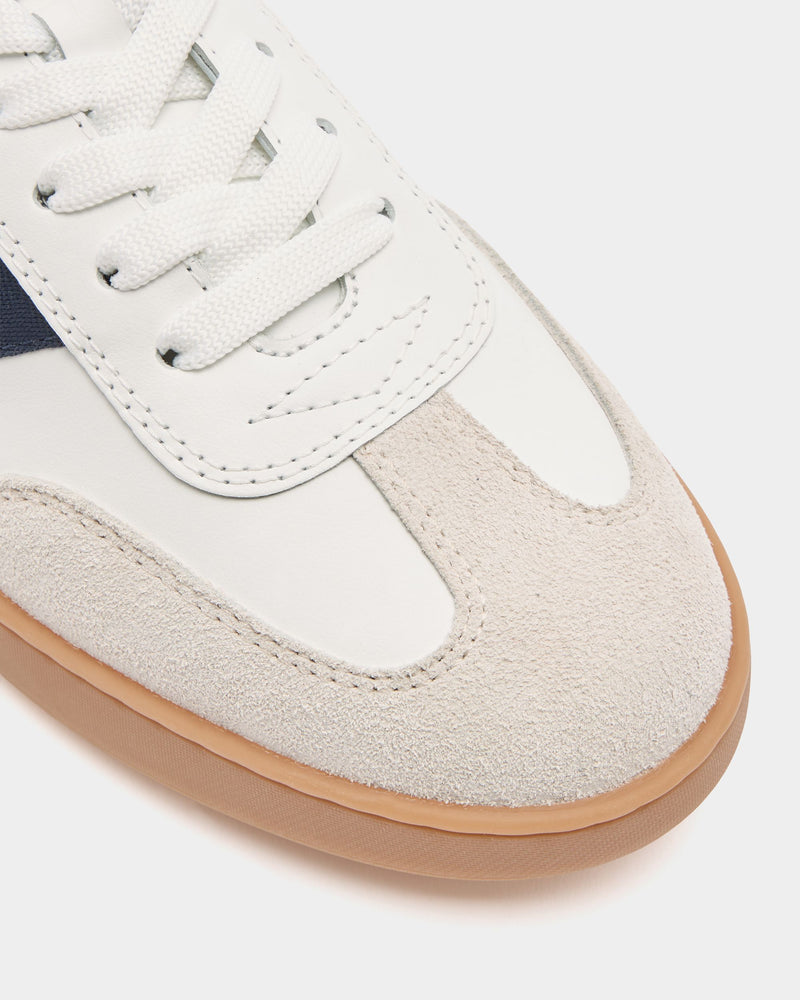 Retro Crest Sneaker in White Leather