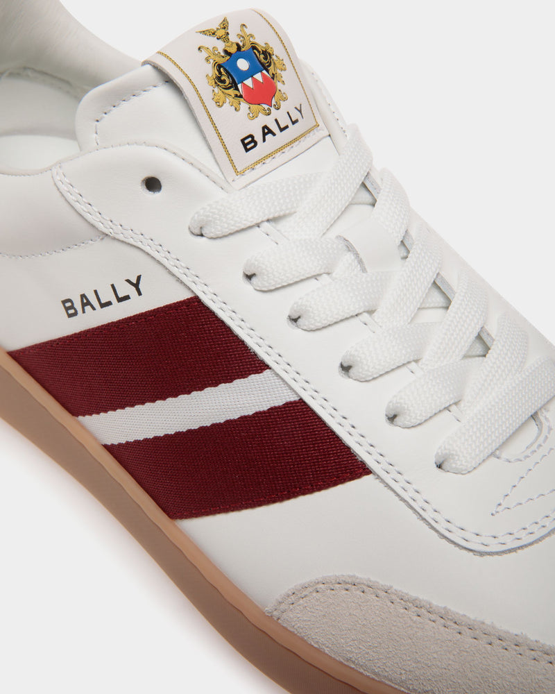 Retro Crest Sneaker in White Leather