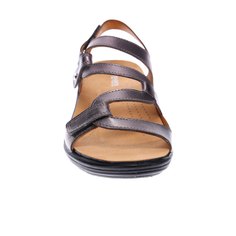 Revere Miami Backstrap Sandal (Women) - Gunmetal Sandal - Backstrap - The Heel Shoe Fitters