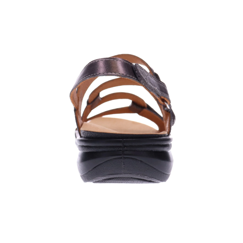 Revere Miami Backstrap Sandal (Women) - Gunmetal Sandal - Backstrap - The Heel Shoe Fitters