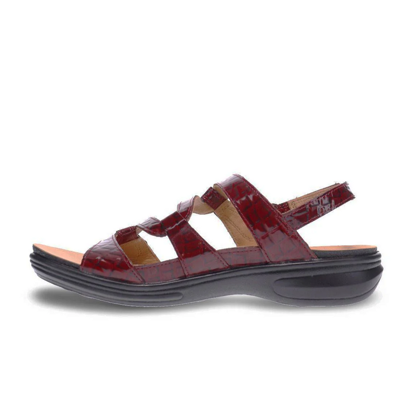 Revere Miami Backstrap Sandal (Women) - Red Croc Sandal - Backstrap - The Heel Shoe Fitters