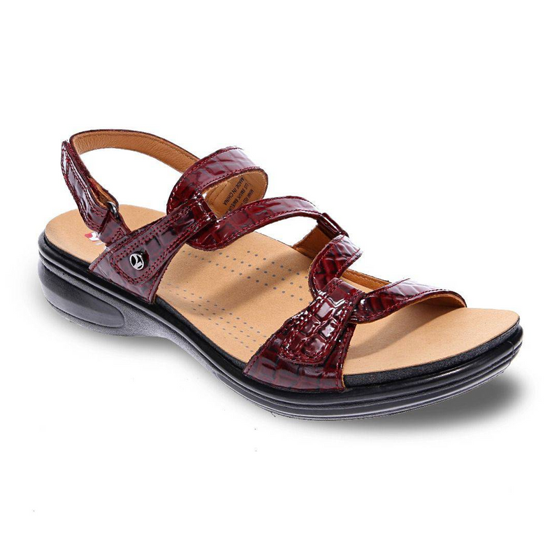 Revere Miami Backstrap Sandal (Women) - Red Croc Sandal - Backstrap - The Heel Shoe Fitters