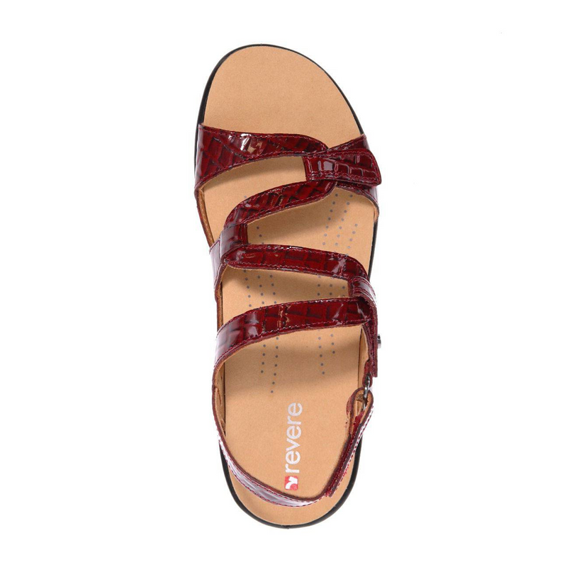 Revere Miami Backstrap Sandal (Women) - Red Croc Sandal - Backstrap - The Heel Shoe Fitters
