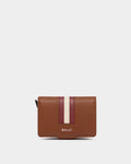 Ribbon Smart Wallet in Amber Brown Grained Leather