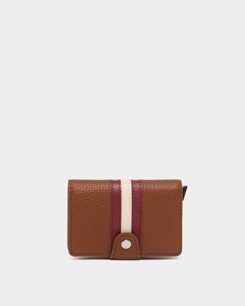 Ribbon Smart Wallet in Amber Brown Grained Leather