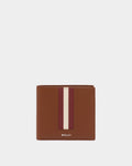 Ribbon Wallet in Amber Brown Grained Leather