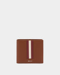 Ribbon Wallet in Amber Brown Grained Leather