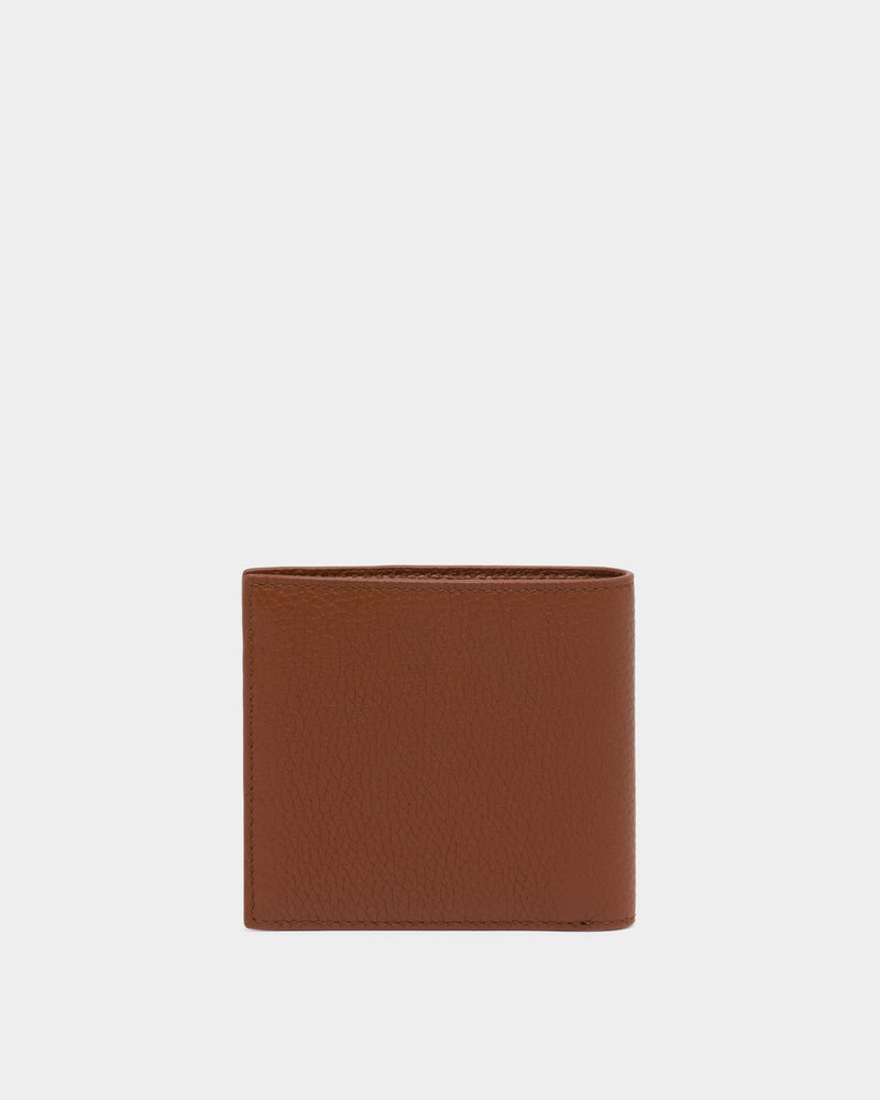 Ribbon Wallet in Amber Brown Grained Leather