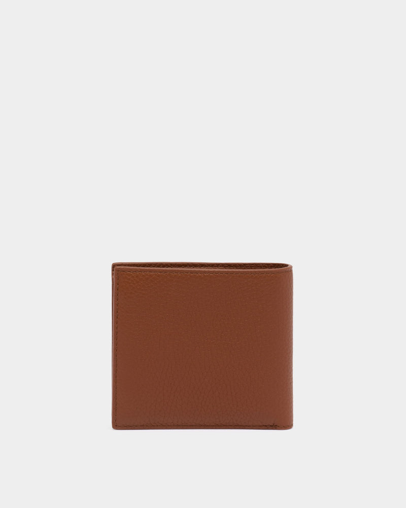 Ribbon Wallet in Amber Brown Grained Leather