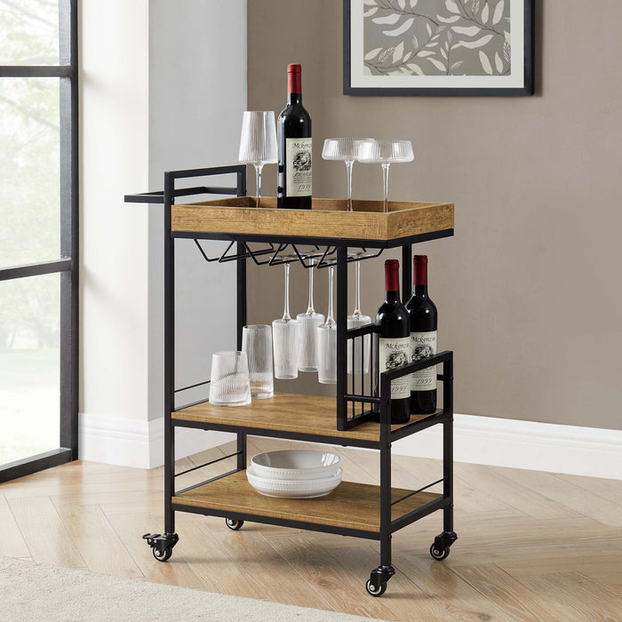 Riley Drinks Cart - Mango Wood - DUSK