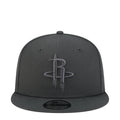 Dark gray Houston Rockets snapback cap with embroidered Rockets logo on front