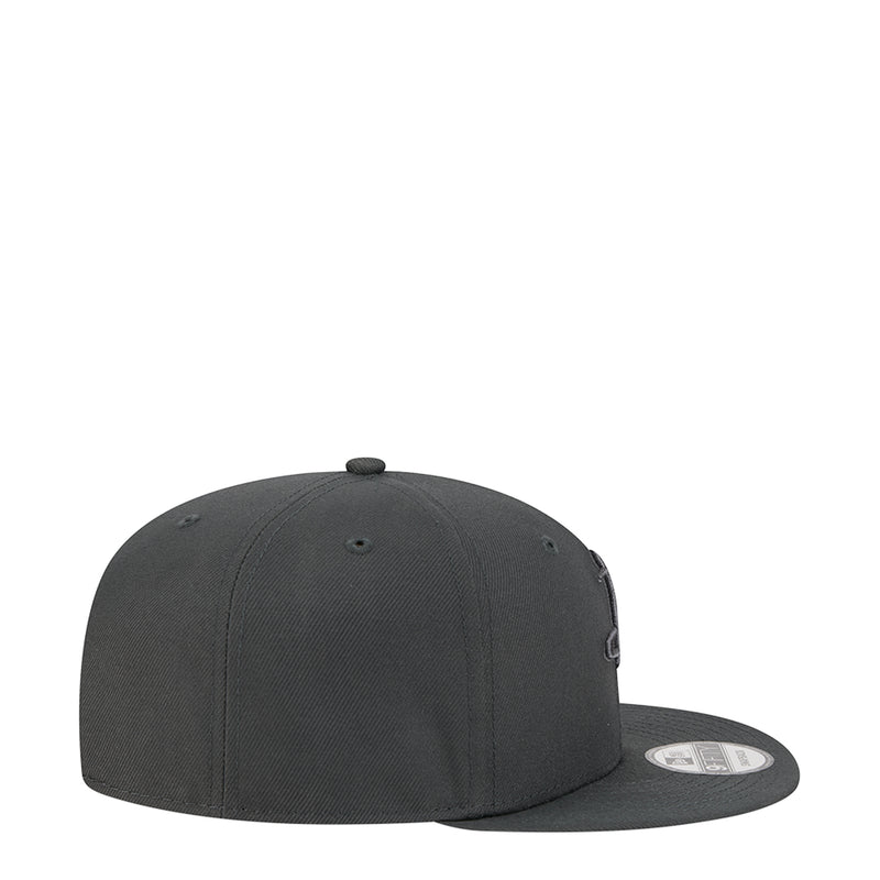 Dark gray Houston Rockets snapback cap, side view with small embroidered marks