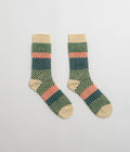 RoToTo Check & Step Socks in Green