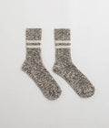 RoToTo OG Cotton Slub Stripe Socks in Black