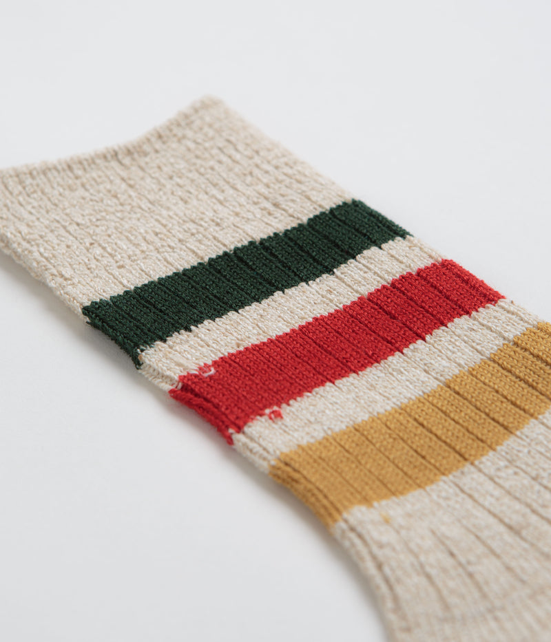 RoToTo Park Stripe Socks in Ivory
