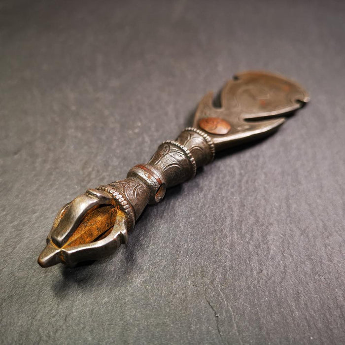 Round Kartika Knife 4.33" - Tibetan Buddhist art, view 5